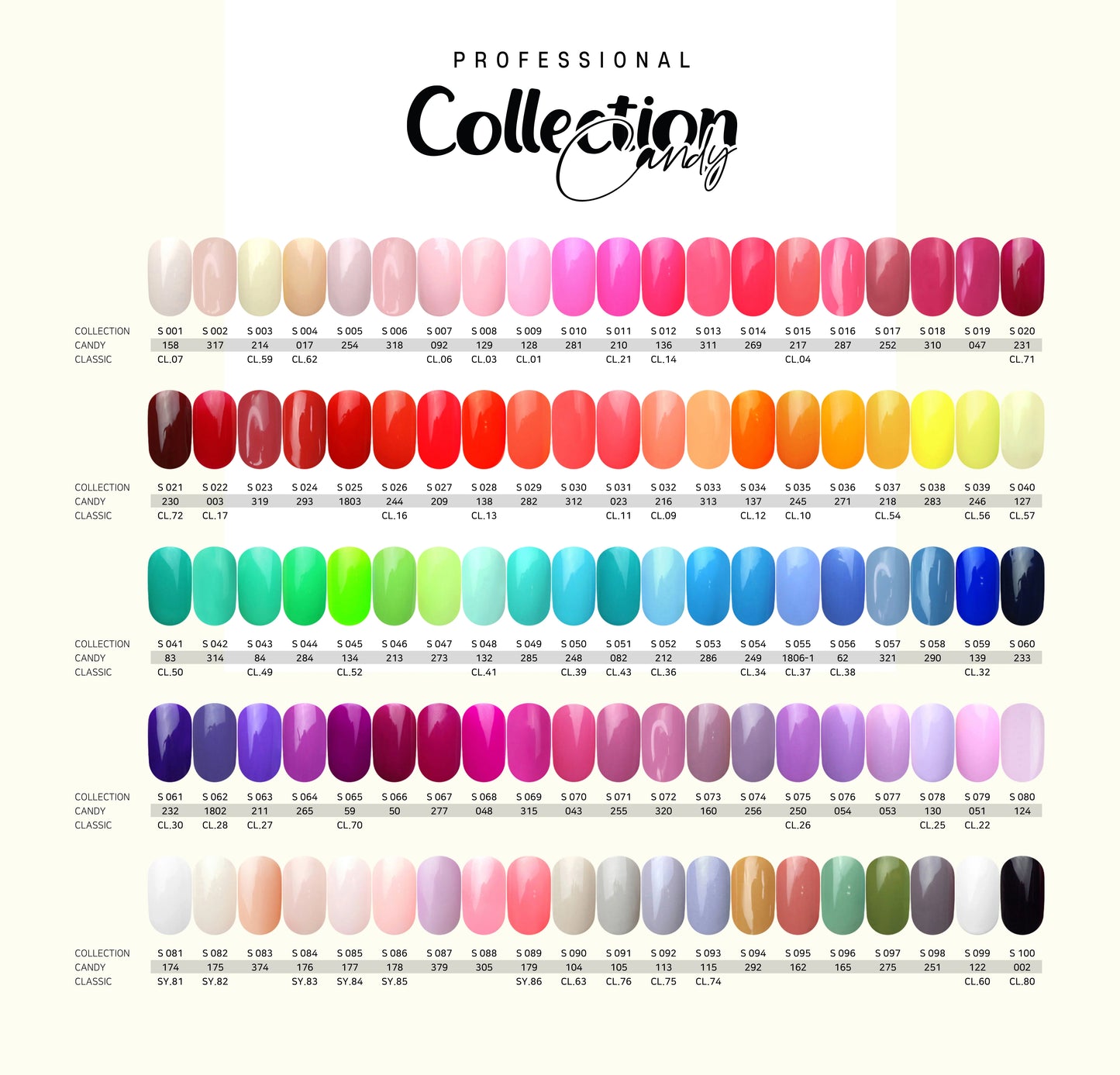 Sweet Candy Collection 100 Color Individual (S001 - S100)